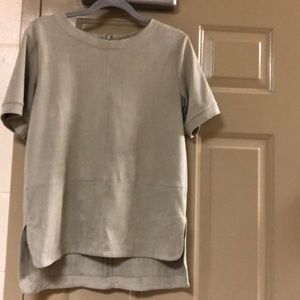 Gray suede top